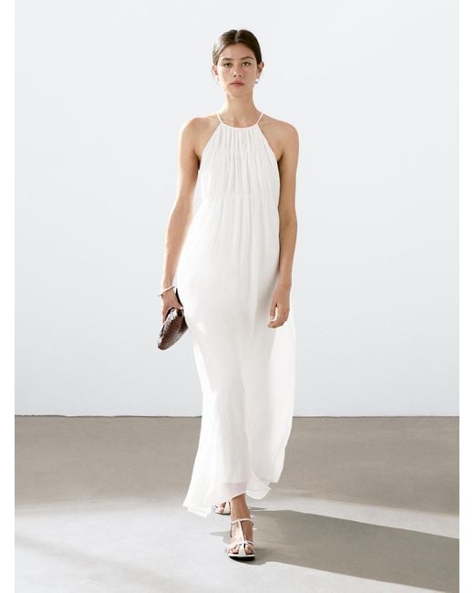 princess polly white halter dress Karisse Halter Mini Dress | White | Womens main image 0
