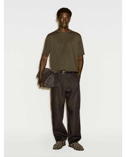 Camiseta Regular Fit Mezcla Algodón MASSIMO DUTTI de hombre de color Multicolor