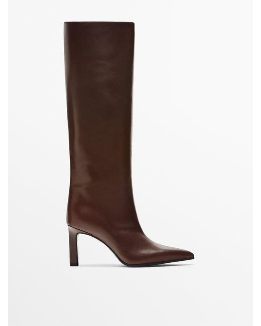 massimo dutti beige boots