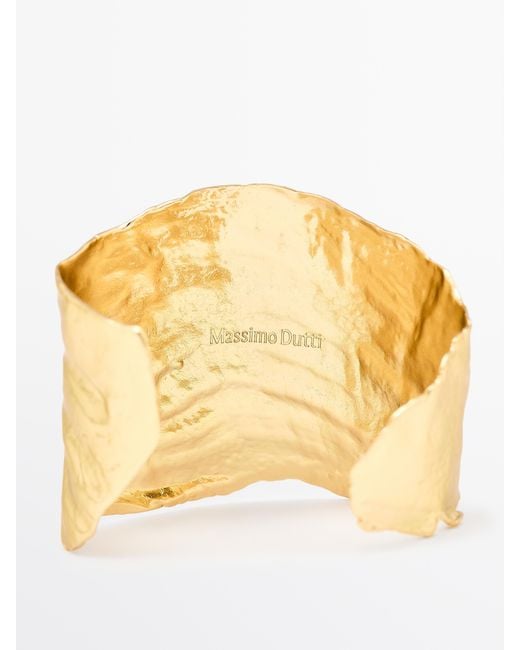 MASSIMO DUTTI Metallic Irregular Wide Bracelet