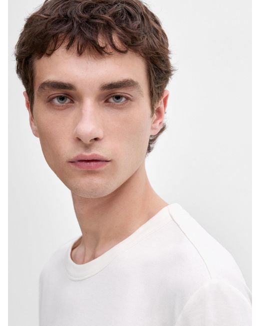 MASSIMO DUTTI T-Shirt Aus Baumwollmischgewebe in Natural für Herren