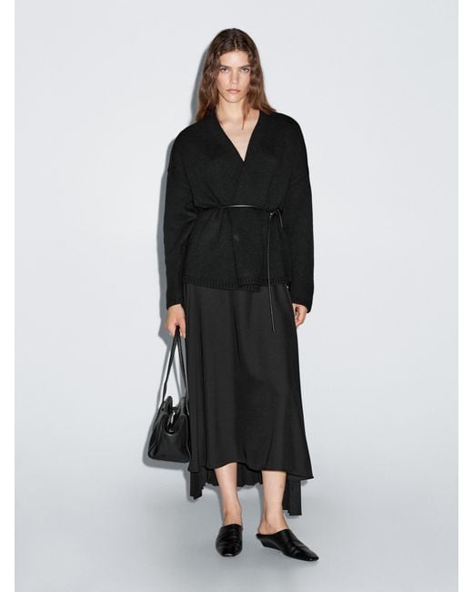 Cardigan Lungo di MASSIMO DUTTI in Black