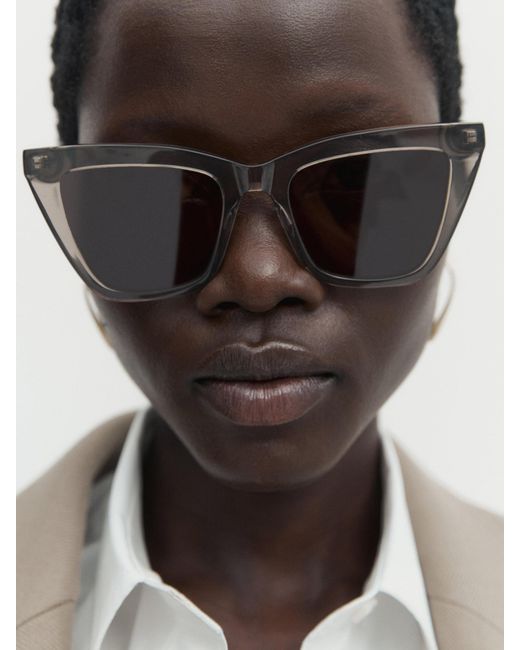 Gafas De Sol Cat Eye MASSIMO DUTTI de color Negro Lyst