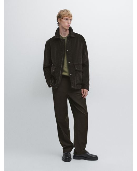 Chaqueta De Pana MASSIMO DUTTI de hombre de color Black