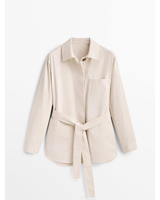 overshirt with belt