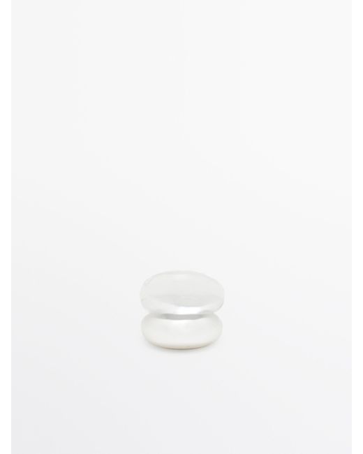 MASSIMO DUTTI White Set Of Matching Rings