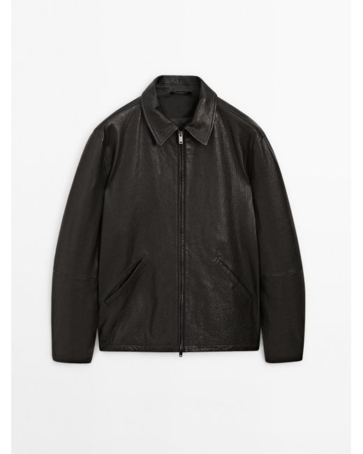 MASSIMO DUTTI Nappaleren Jack Met Structuureffect in het Black voor heren