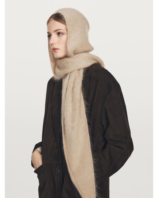 MASSIMO DUTTI Natural 100% Cashmere Bandana Balaclava