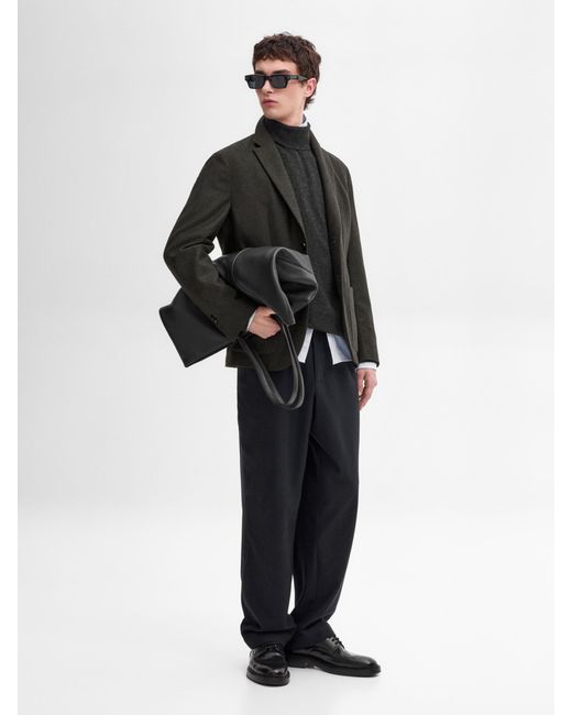 Blazer En Laine Mélangée MASSIMO DUTTI pour homme en coloris Black