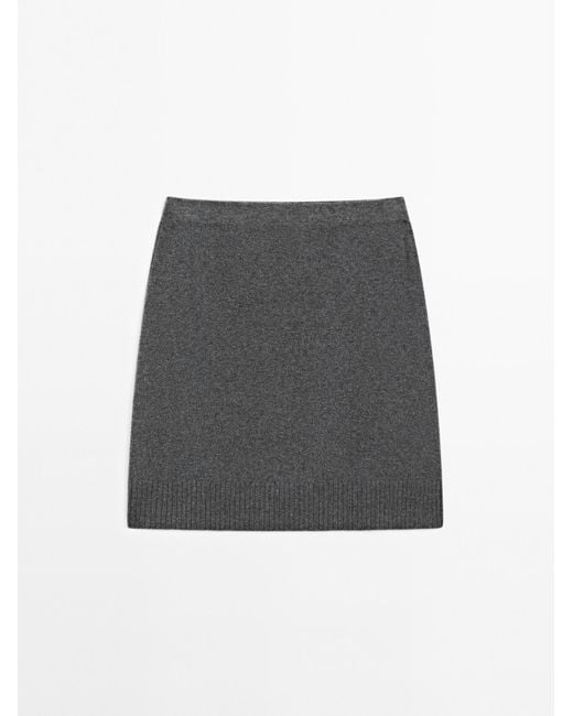 MASSIMO DUTTI Minirok Van Wolmix in het Black