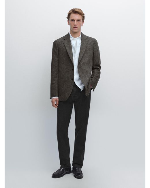 MASSIMO DUTTI Bottonato-Sakko Aus Wollmischgewebe in Multicolor für Herren
