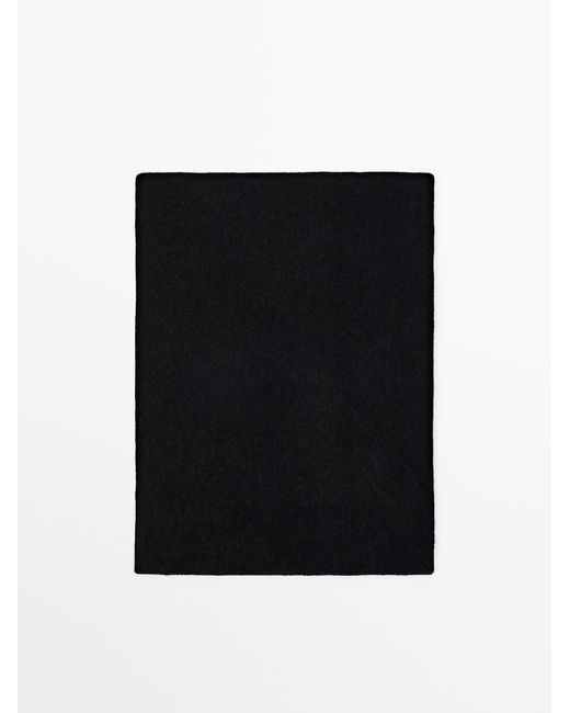 MASSIMO DUTTI 100% Kasjmier Sjaal in het Black