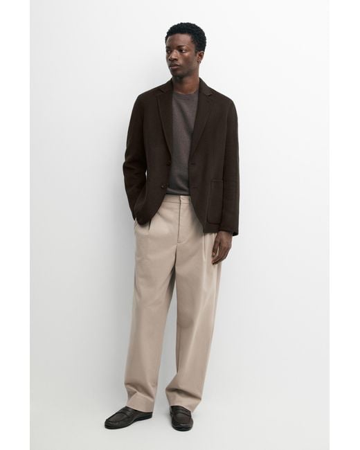 MASSIMO DUTTI Multicolor Cotton Blend Darted Pants for men