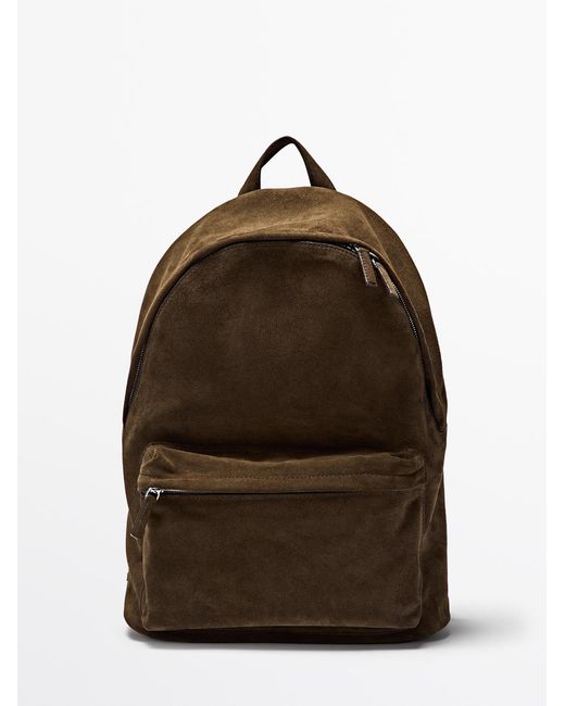 Zaino Con Cerniera di MASSIMO DUTTI in Brown da Uomo