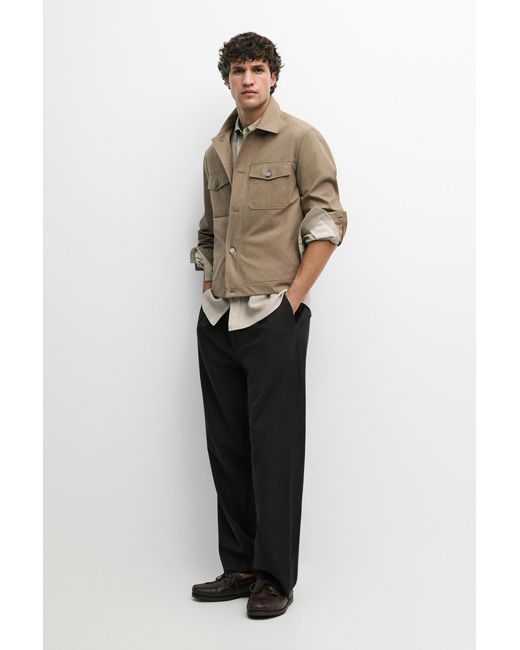 MASSIMO DUTTI Multicolor Double Pocket Trucker Jacket for men