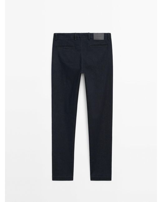 MASSIMO DUTTI Blue Relaxed-Fit Jeans With Darts for men