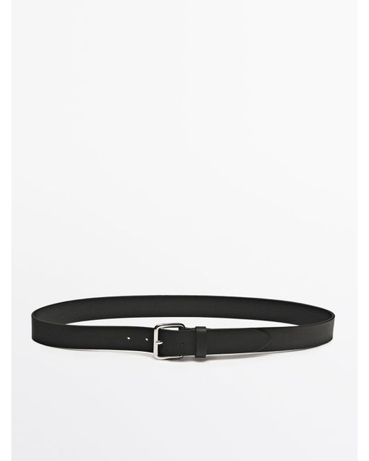 MASSIMO DUTTI Zachte Nappaleren Riem in het White voor heren