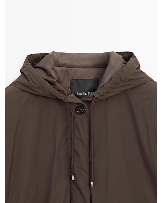 MASSIMO DUTTI White High Neck Puffer Jacket