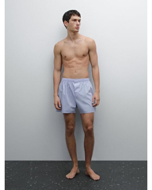 Boxer Tinta Unita di MASSIMO DUTTI in White da Uomo