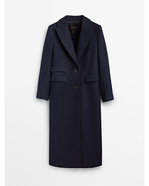 Navy smart coat cheap