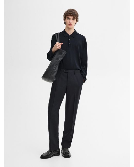 MASSIMO DUTTI Elegante Anzughose Aus Wollmischgewebe in Blue für Herren