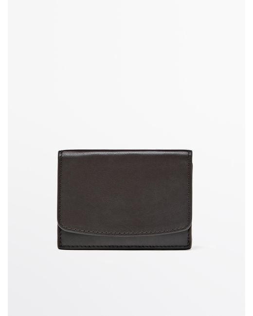 MASSIMO DUTTI White Nappa Leather Wallet