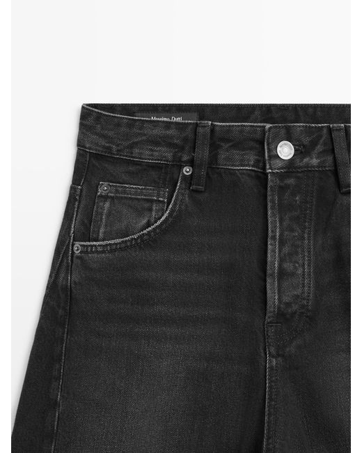 MASSIMO DUTTI White Mid-Rise Balloon Fit Jeans