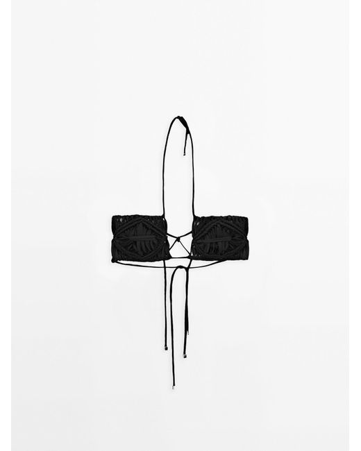MASSIMO DUTTI Macramé Bikiniset in het White