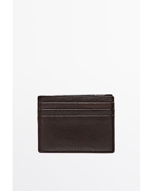 MASSIMO DUTTI White Nappa Leather "Magic" Wallet for men