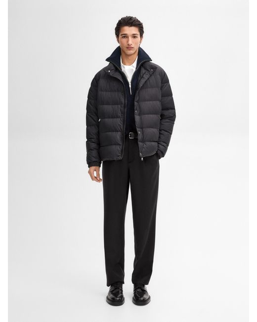 MASSIMO DUTTI Blue Lightweight Puffer Down Jacket for men
