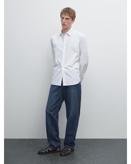 Camicia di MASSIMO DUTTI in White da Uomo