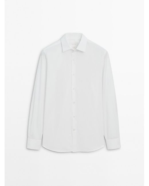 Camicia Slim Fit di MASSIMO DUTTI in White da Uomo