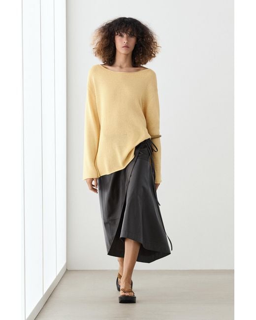 MASSIMO DUTTI Natural 100% Mercerised Cotton Sweater