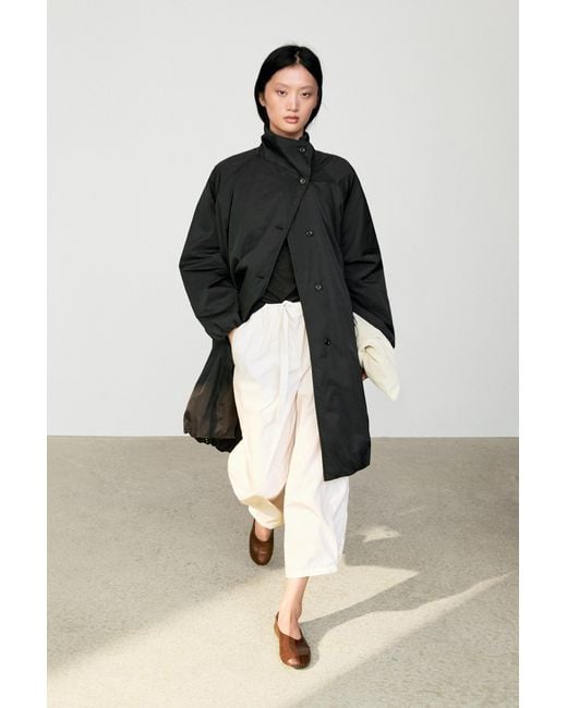 MASSIMO DUTTI Black High Neck Puffer Jacket