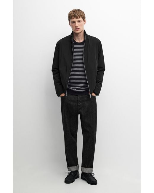 MASSIMO DUTTI Black Technical Pocket Jacket for men