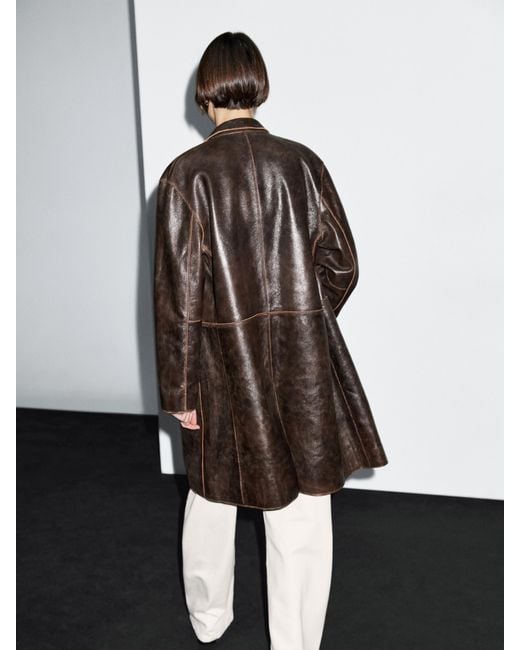 Jacken Massimo Dutti Mantel Braun Mantel Massimo Dutti Daunen