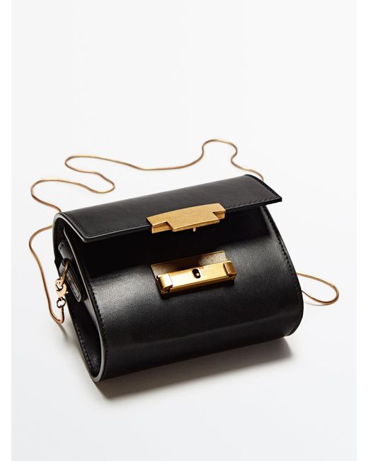 MASSIMO DUTTI Mini Nappa Leather Handbag With Multi-way Strap in White |  Lyst
