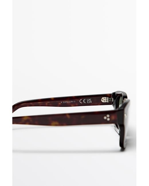 MASSIMO DUTTI White Rectangular Sunglasses for men