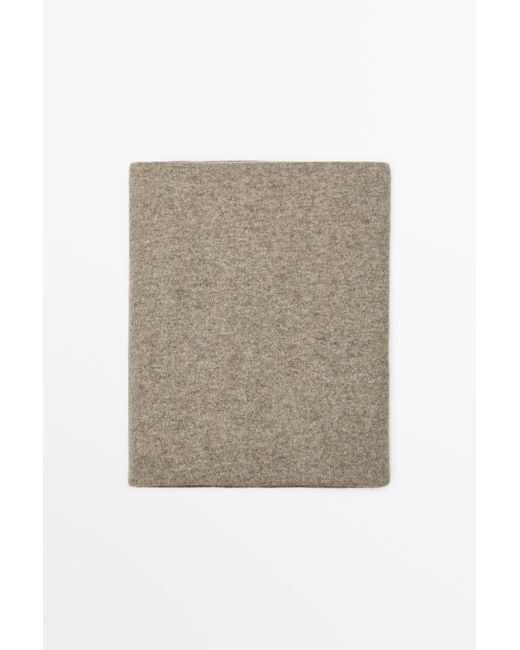 MASSIMO DUTTI Natural 100% Cashmere Scarf