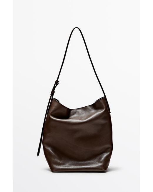Borsa A Secchiello di MASSIMO DUTTI in Brown