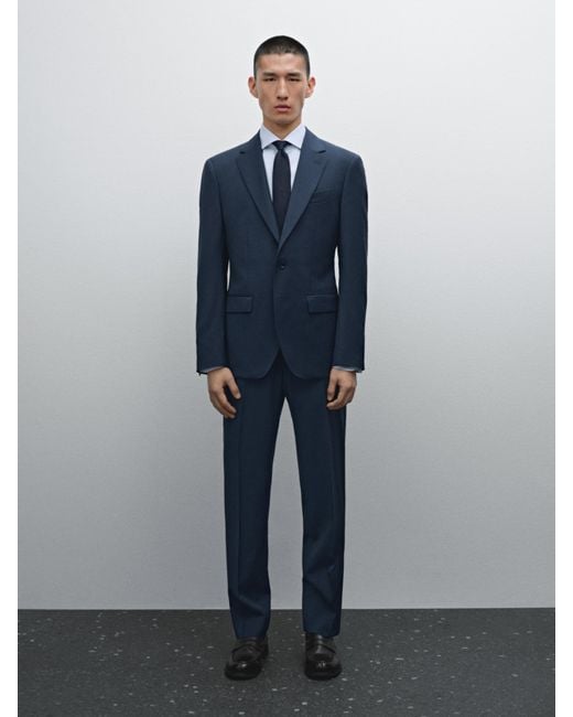 MASSIMO DUTTI Anzugblazer Aus 100 Wolle in Blue für Herren