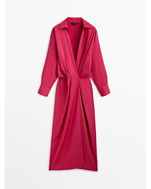 Massimo dutti wrap hot sale dress