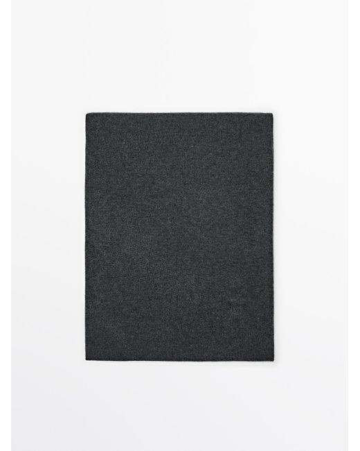 MASSIMO DUTTI 100% Kasjmier Sjaal in het Black
