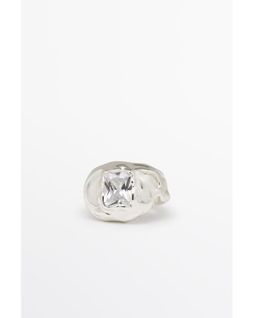 MASSIMO DUTTI White Melted Effect Shimmery Ring