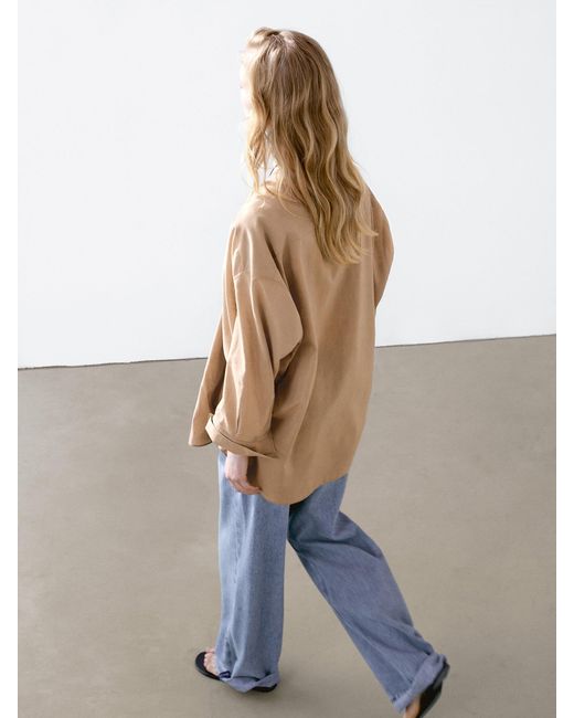 Camicetta Morbida Satinata di MASSIMO DUTTI in Blue