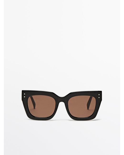 MASSIMO DUTTI Natural Cateye Sunglasses