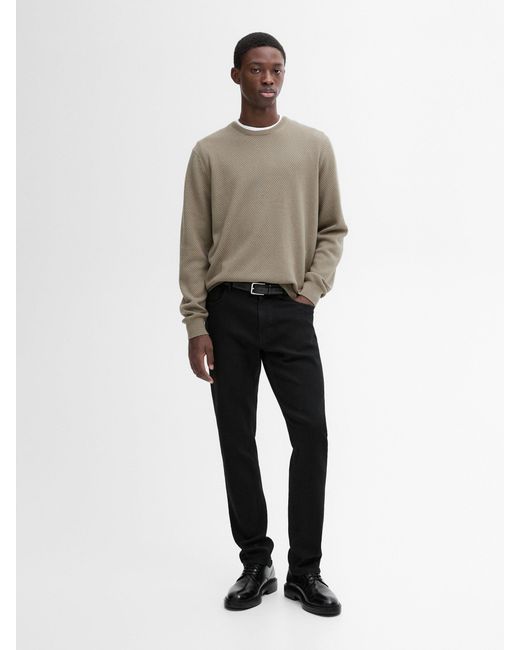MASSIMO DUTTI Strickpullover Baumwollmischgewebe in Natural für Herren