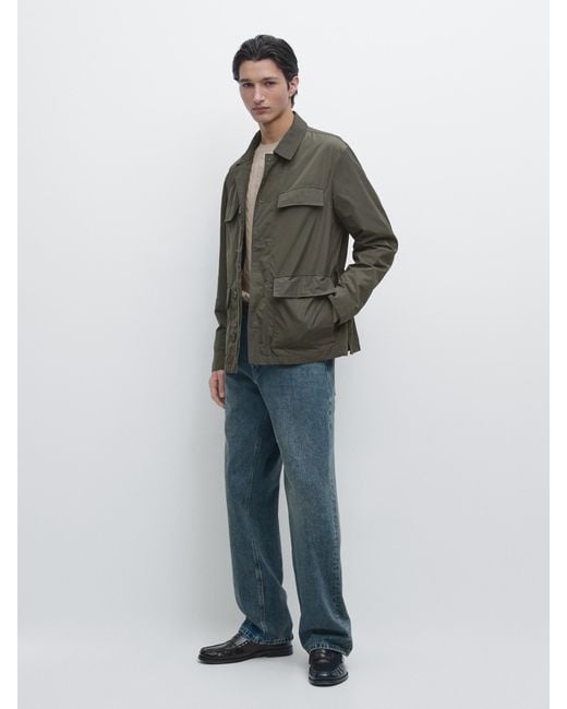 MASSIMO DUTTI Multicolor Lightweight Jacket With Pockets for men