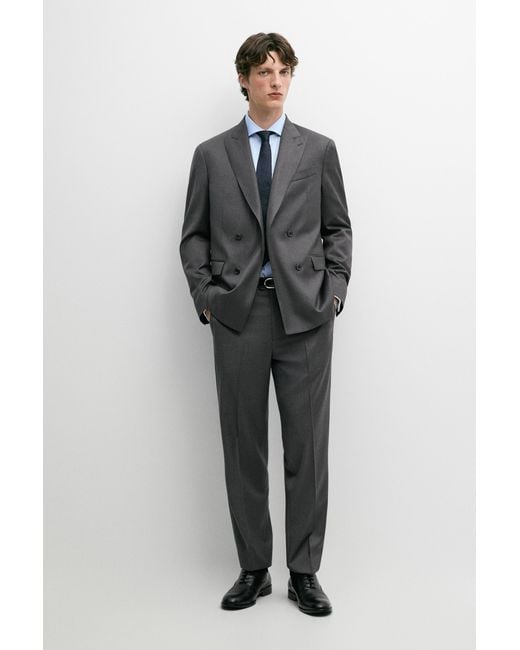MASSIMO DUTTI Gray 100% Cool Wool Suit Pants for men