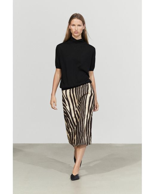MASSIMO DUTTI Multicolor Flowing Pencil Mini Skirt